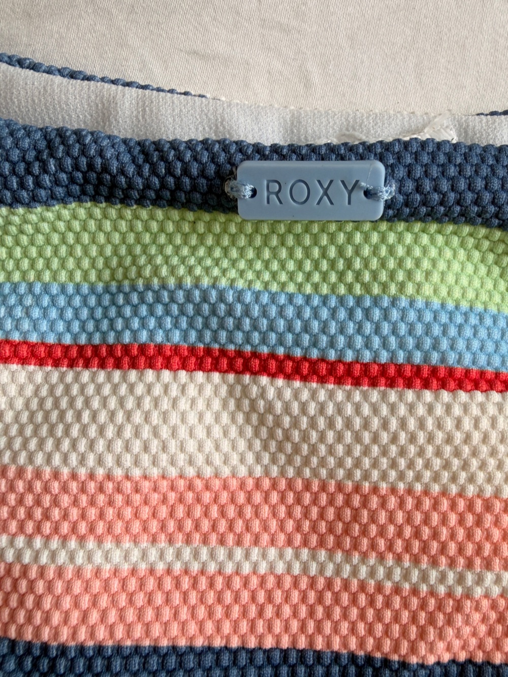 Roxy Striped Multicolor Women’s Swim Bottom - Blue & Pastel - Picture 5 of 5